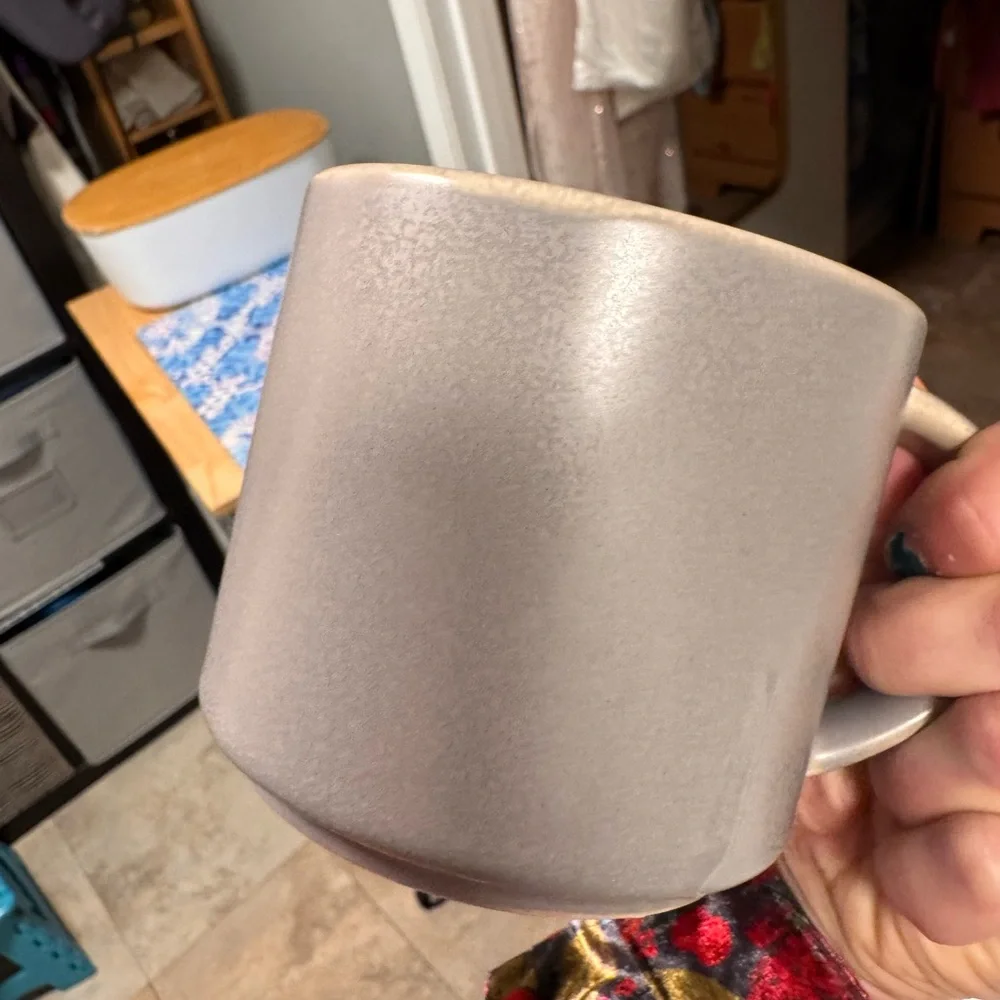 Pottery Barn Taupe Ceramic Mug Trio